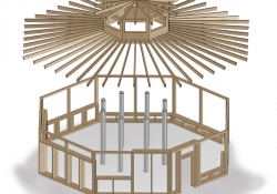 Holzkonstruktion Dach A3